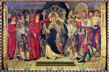 Coronation of Pope Celestine V in August 1294